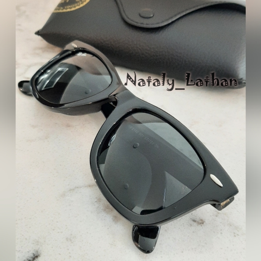 Ray-Ban Black Frame Black Lens Wayfarer Sunglasses Large 54 - Picture 5 of 14